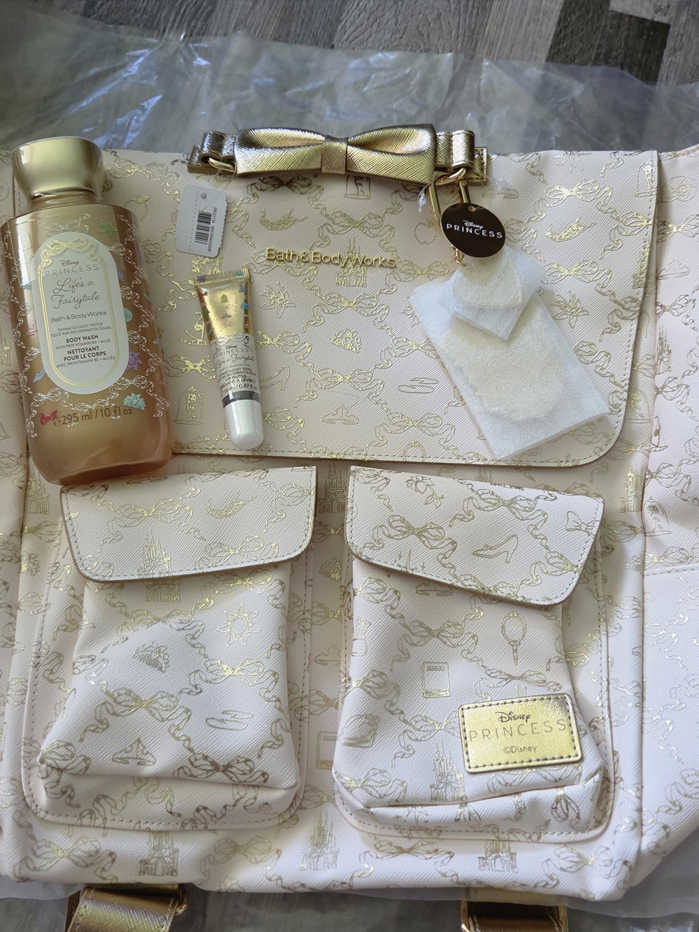 Bath & Body Works x Disney Princess Cream Gold Tote Bag